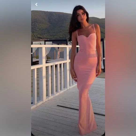 NWT House of CB FIFI Fairy Pink Bandage Maxi Dress - Picture 8 of 14